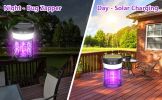 Solar Mosquito Killer Lamp 4 Light Modes Solar Bug Zapper Outdoor Mosquito Zapper With Waterproof Camping Lantern