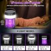 Solar Mosquito Killer Lamp 4 Light Modes Solar Bug Zapper Outdoor Mosquito Zapper With Waterproof Camping Lantern