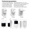 Outdoor Waterproof Wireless Doorbell Remote Control Intelligent 38 Songs 3rd Gear+mute Alarm Self Generating Electronic Doorbell