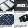 Solar Street Path Light Outdoor 120LEDs Radar Sensor Remote Control Wireless Lamps IP65 Waterproof Lighting