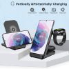 3 in 1 Wireless Charger Stand For Samsung Galaxy Watch 4 Active 2/1 15W Fast Charging Dock Station For Samsung S21/S20 Charger