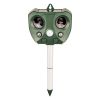 1pc Ultrasonic Repellent Tool; Solar Rechargeable Animal Deterrent With PIR Motion Sensor; Squirrel Scarer For Garden; Pest Control Supplies