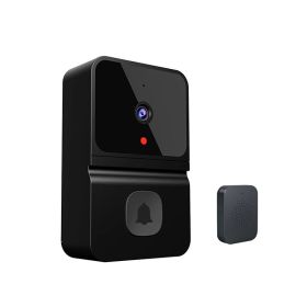 Smart Doorbell Wireless Video Doorbell Camera with 450P Night Vision (Color: Black)